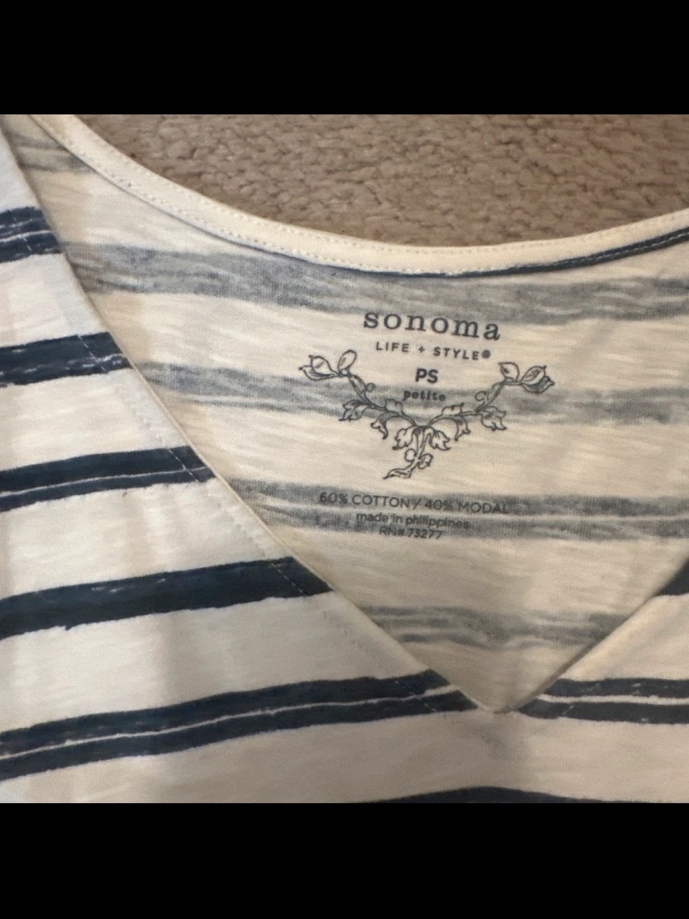 Sonoma Black & White Striped Sleeveless Midi Dress - Picture 4 of 4
